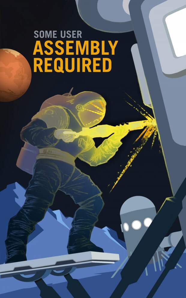 Постеры NASA о наборе вакансий на Марсе
