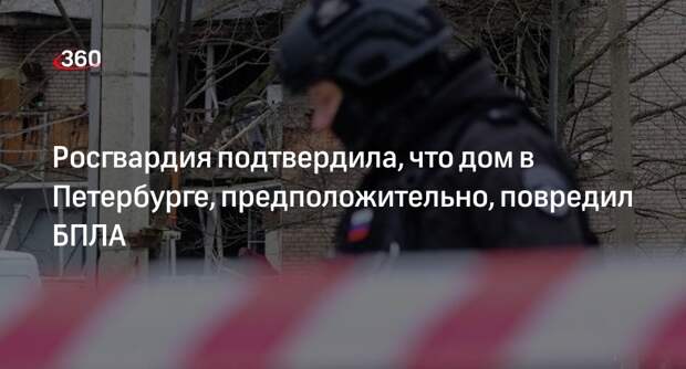 Росгвардия: дом в Петербурге, предположительно, повредил беспилотник