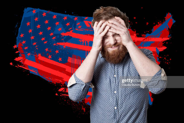 US man distressed flag