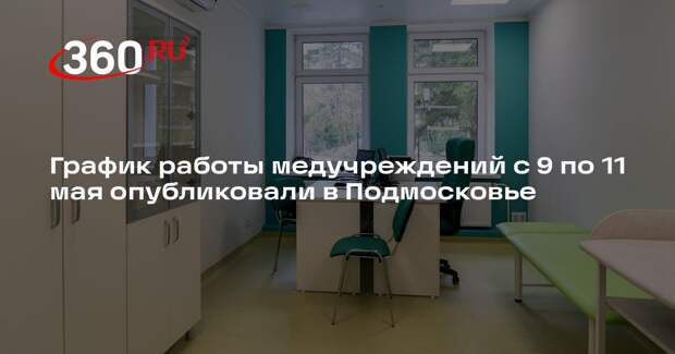 График работы медучреждений с 9 по 11 мая опубликовали в Подмосковье