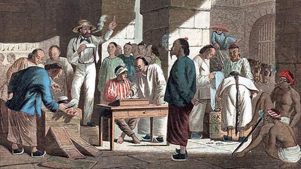 Торговля английскими товарами в Китае, 1858 г.