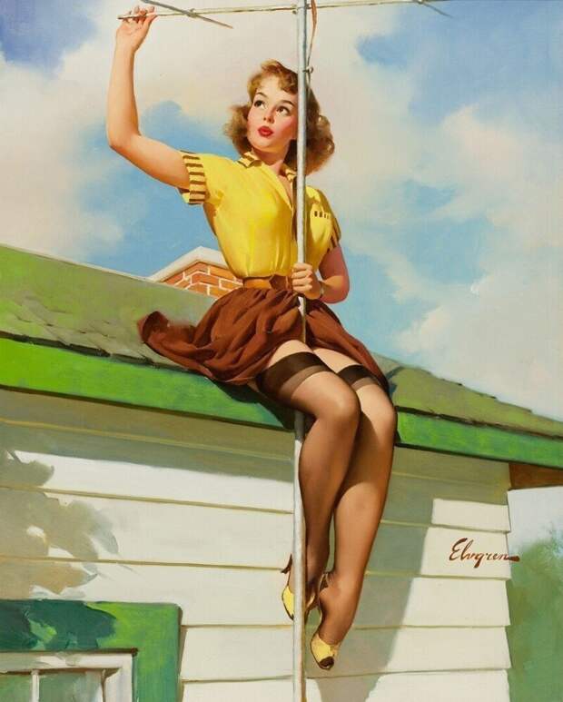 Яркие pin-up работы от художника Джила Элвгрена