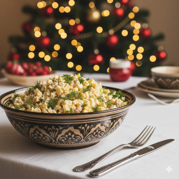 Яңа ел табынына оливье салаты ясау гадәте каян килеп чыккан?