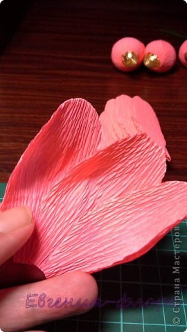 Мастер-класс Свит-дизайн Бумагопластика   дцать первый МК по розе Бумага гофрированная фото 19