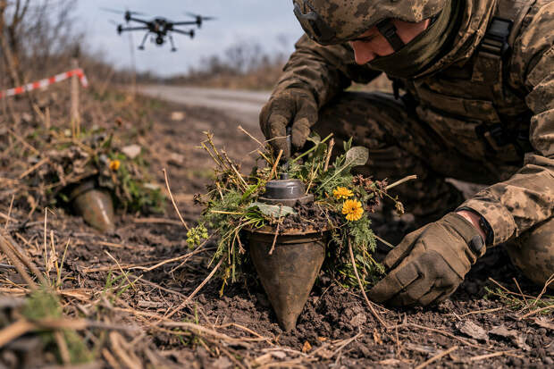 ВСУ применяют мины-«цветы», замаскированные под растительность