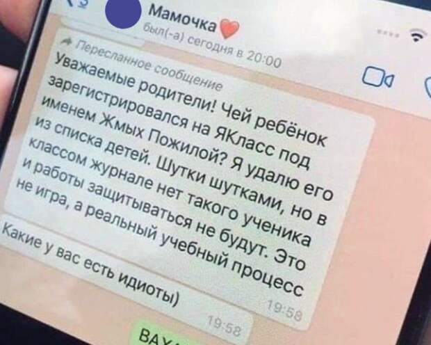 12 угарных скринов из родительских школьных чатов