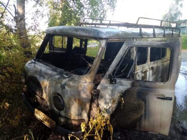 В Невьянске сгорел автомобиль