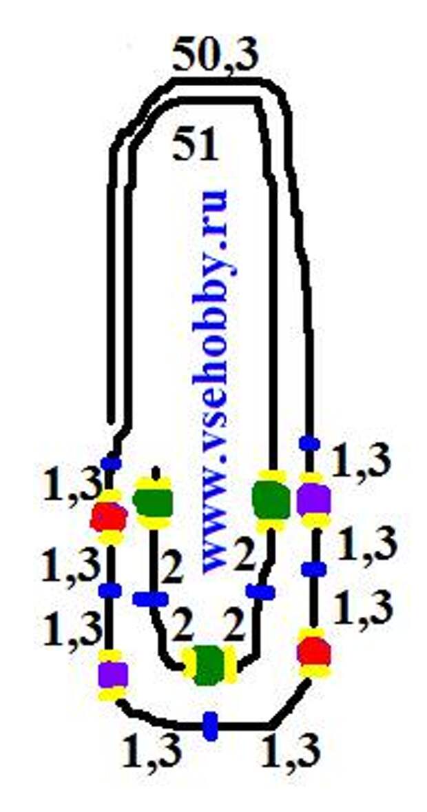 Схема сборки бус шариков