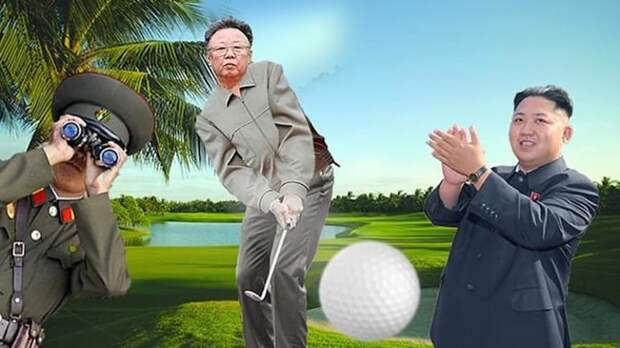 15. Ким Чен Ир лучше всех в мире играл в гольф и боулинг абсурд, вождь, кндр, лидер партии, северная корея