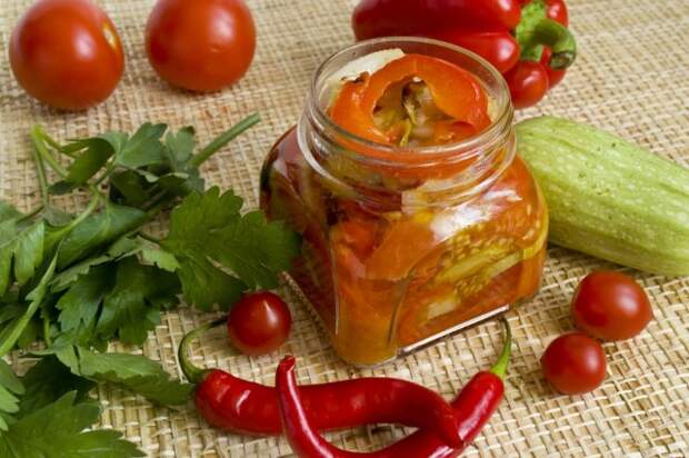 Овощной салат на зиму – салат из запеченных овощей