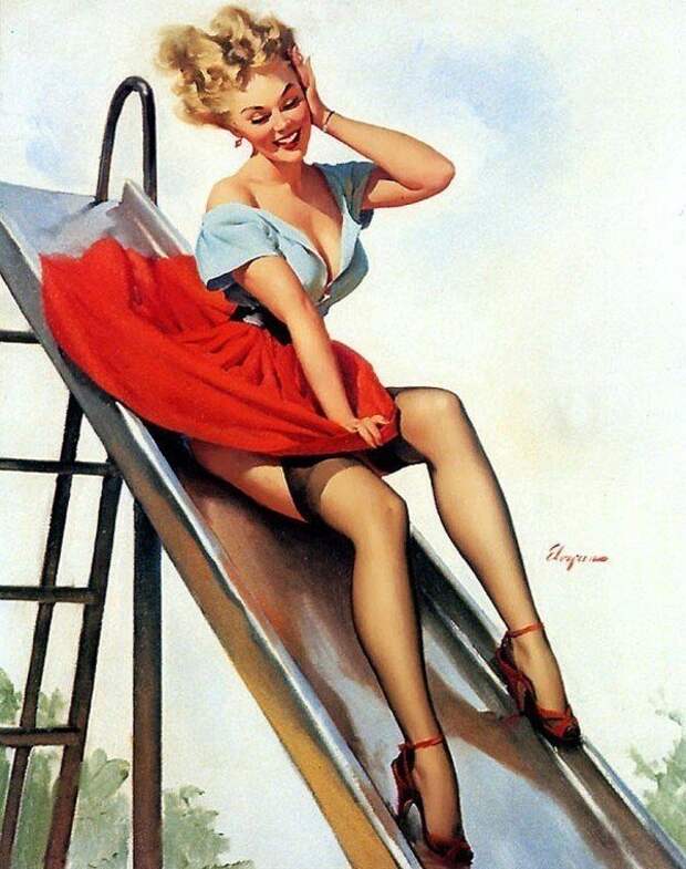 Яркие pin-up работы от художника Джила Элвгрена