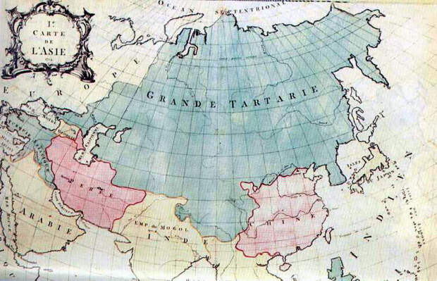 одна из карт Тартарии в масштабе Евразии