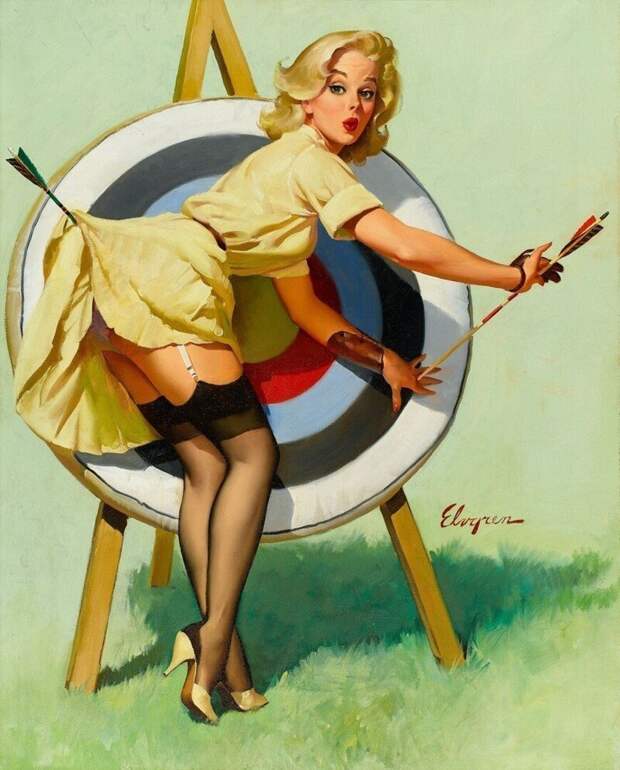 Яркие pin-up работы от художника Джила Элвгрена