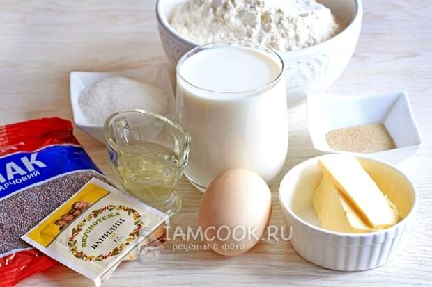 Ингредиенты для пирога «Бабушкина салфетка» с маком