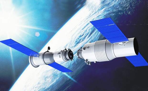 На фото: космическая станция "Тяньгун-1" ("Небесный дворец")