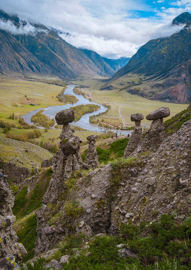 Каменные грибы Горный Алтай, Пейзаж, Путешествия, Фототур, Дикий туризм, Фотография, Отдых в России, Длиннопост