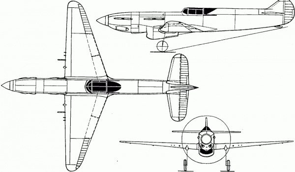 И-1.2хМ-107. Дальний истребитель. Проект. Болховитинов. СССР. 1940г И-1.2хМ-107. Дальний истребитель. Проект. Болховитинов. СССР. 1940г