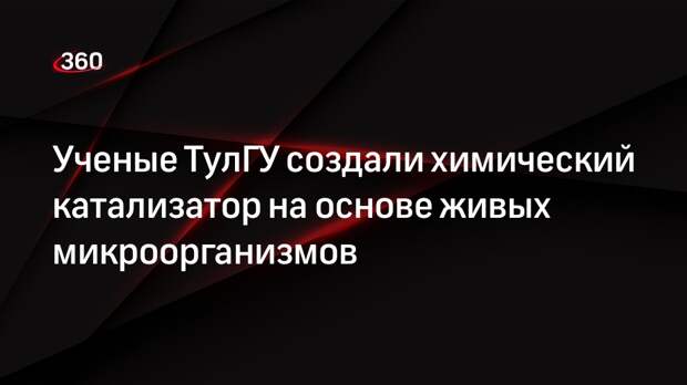 Ученые ТулГУ создали химический катализатор на основе живых микроорганизмов