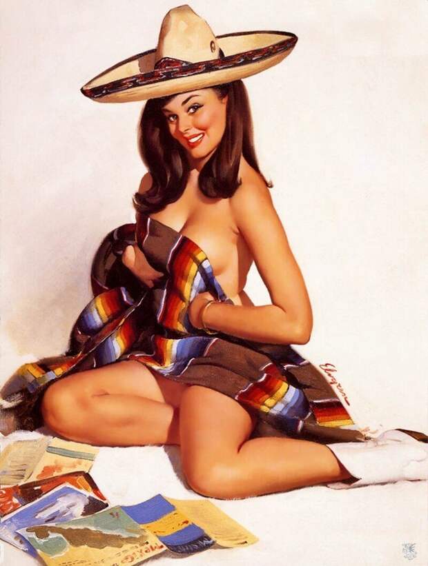Яркие pin-up работы от художника Джила Элвгрена