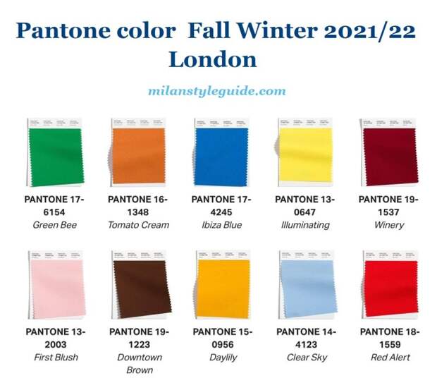 Модные цвета Pantone Осень-Зима 2021/2022 –
