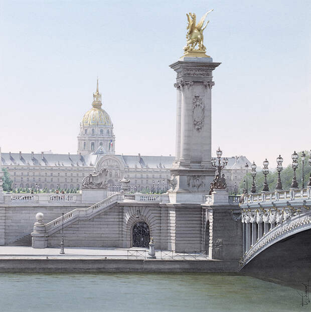 Художник Thierry Duval. Париж в акварельных красках!