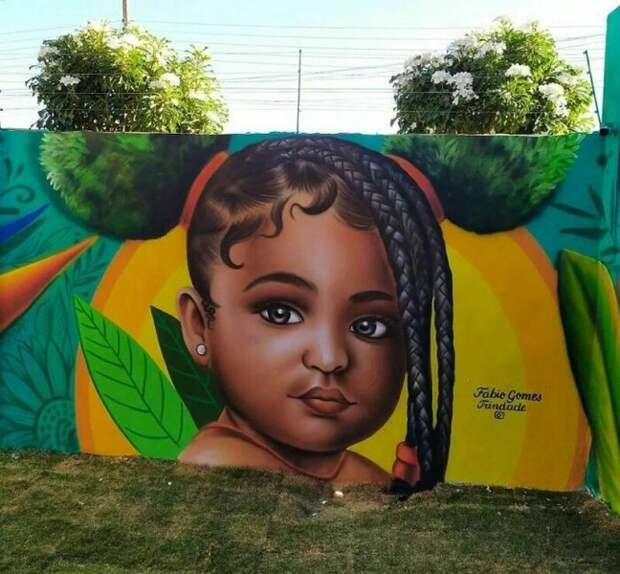 Бразильский уличный художник Фабио Гомеш Триндади