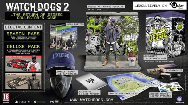 Watch Dogs 2 геймеры, игры, коллекционное издание