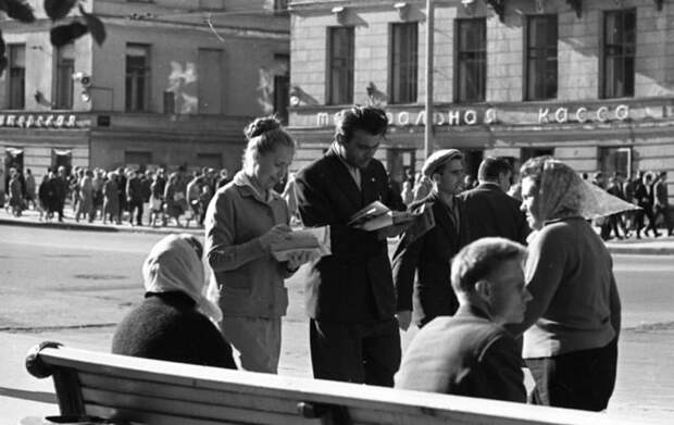 Один день в Ленинграде 1960 года СССР, ленинград, черно-белая фотография