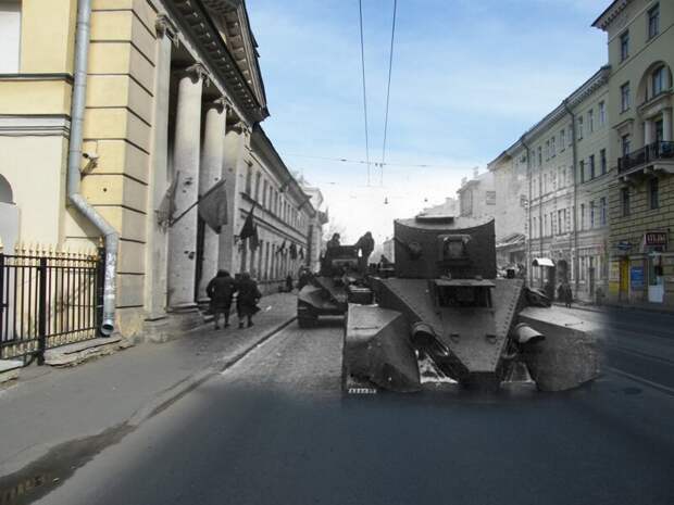 Ленинград 1941-2009 Улица Лебедева. Устаревшие танки БТ-2 и БТ-5 блокада, ленинград, победа