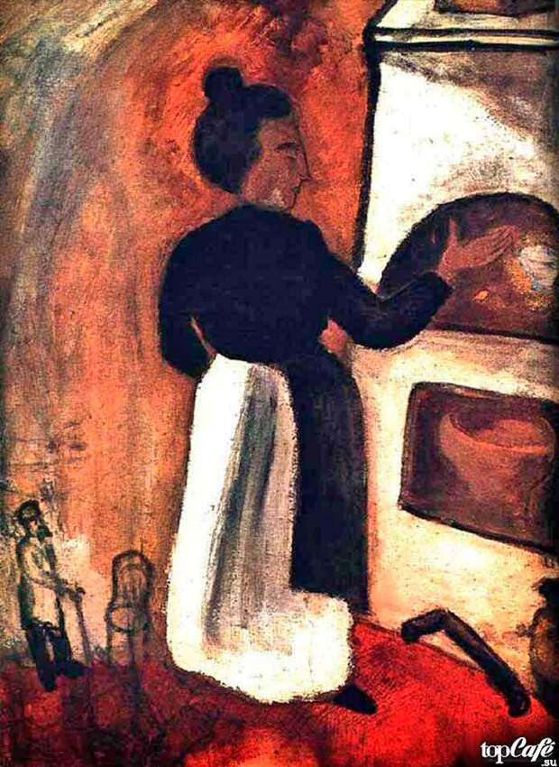 Самые известные картины Шагала: Мать у печи (1914)