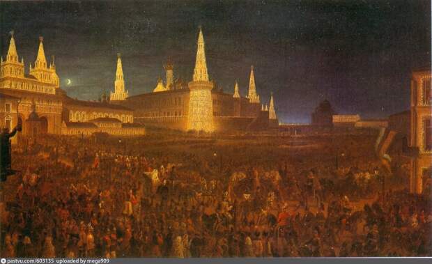Иллюминация Кремля в 1856 году