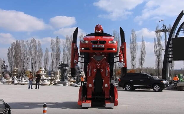 Someone Made A Real-Life Optimus Prime By Turning Their Red BMW Into A Transformer And HOLY SHIT This Is Awesome