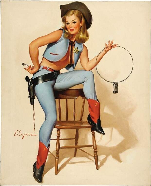 Яркие pin-up работы от художника Джила Элвгрена