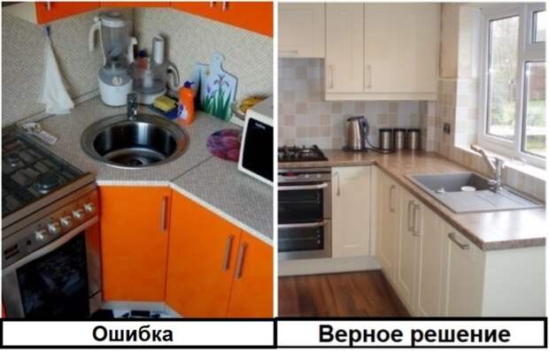 7 ошибок в оформлении угловой кухни, которые продлевают и усложняют процесс готовки