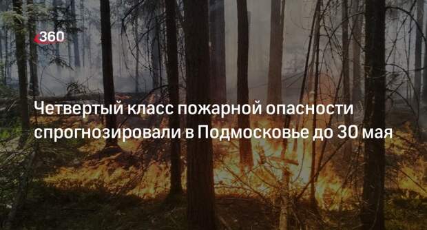 Четвертый класс пожарной опасности спрогнозировали в Подмосковье до 30 мая