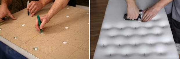 Разметка двери при плиточной обшивке