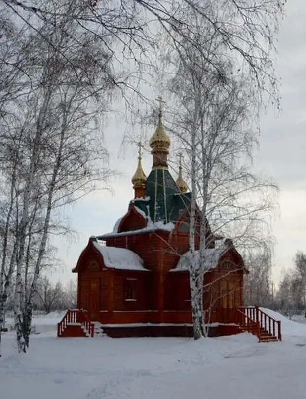 Ачаирский монастырь Омск зимой