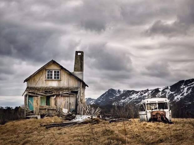 Заброшенные дома за полярным кругом депопуляция, дом, мир, норвегия, путешествие, страна, фото