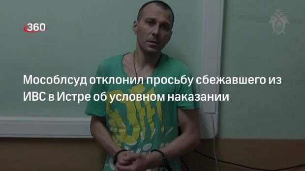 Мособлсуд отклонил просьбу сбежавшего из ИВС в Истре об условном наказании