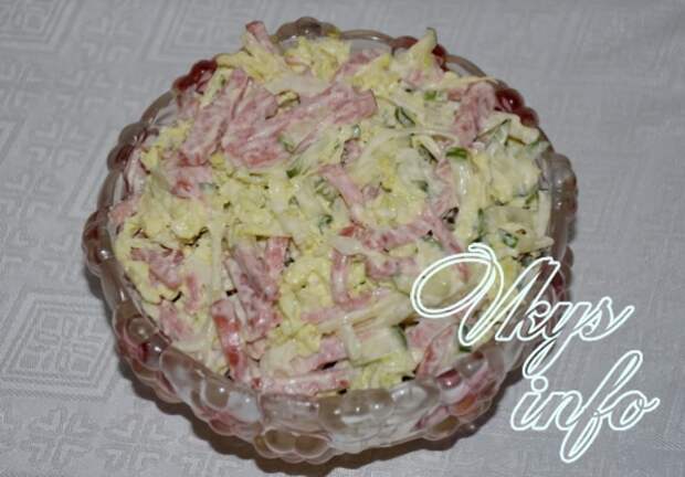 salat iz pekinskoi kapusty kapch kolbasy 8