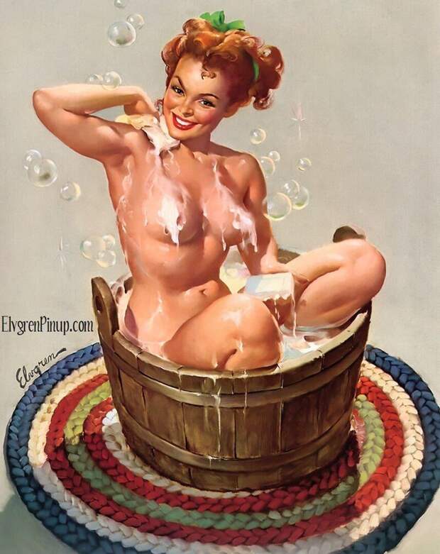 Яркие pin-up работы от художника Джила Элвгрена