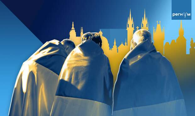 В Чехии назвали провокацией развернутый в Праге 30-метровый флаг Украины