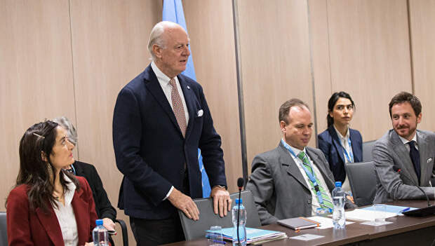 Специальный посланник ООН по Сирии Стаффан де Мистура в Женеве. 30 ноября 2017