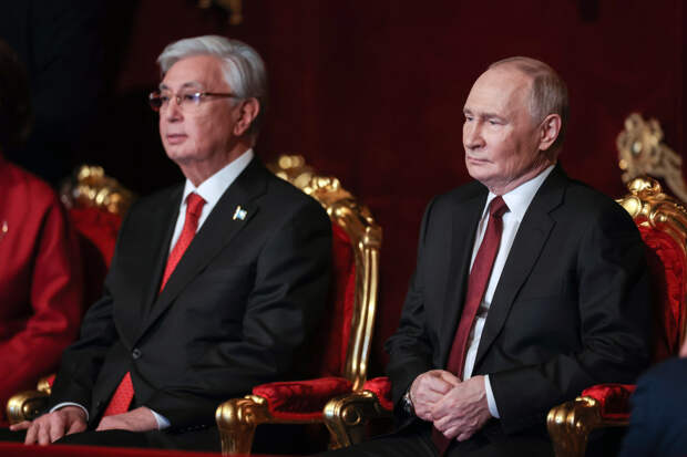 Путин и Токаев оказались в Царской ложе