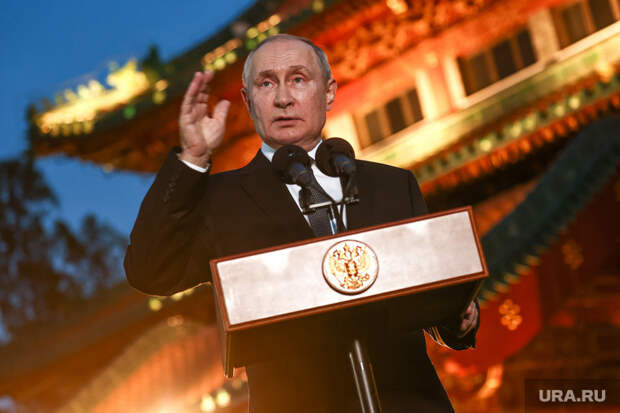 Заключительная пресс-конференция президента России Владимира Путина по окончанию визита в Китай. Пекин, КНР, путин владимир
