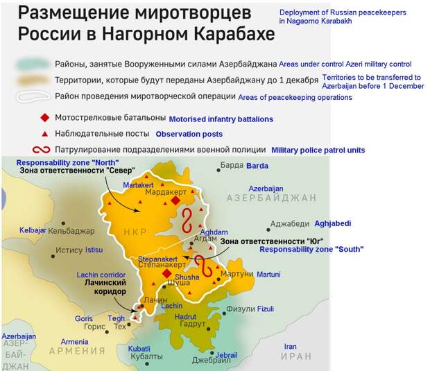 1-я Карабахская война в динамике
