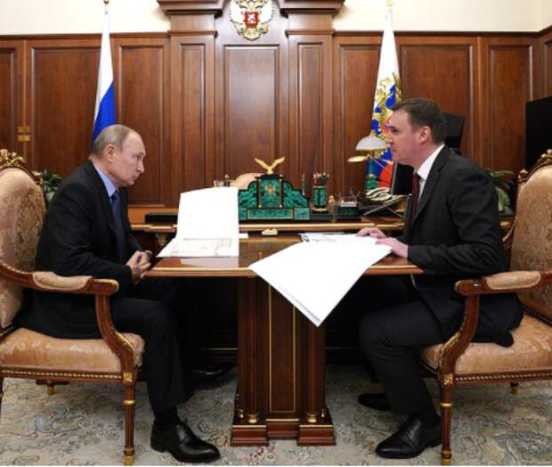 Дмитрий Патрушев на встрече с Владимиром Путиным
