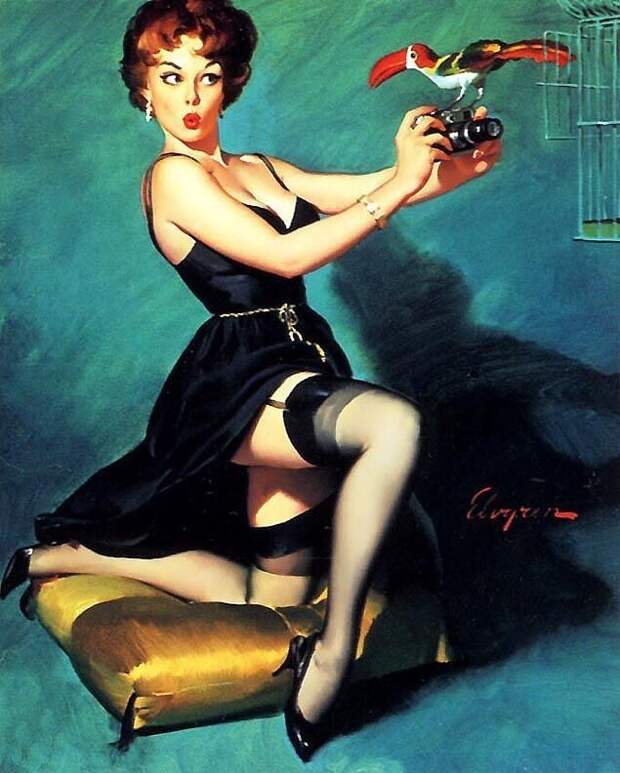 Яркие pin-up работы от художника Джила Элвгрена