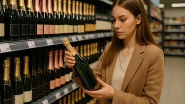 Девушка выбирает шампанское / Изображение сгенерировано ИИ ChatGPT / amic.ru