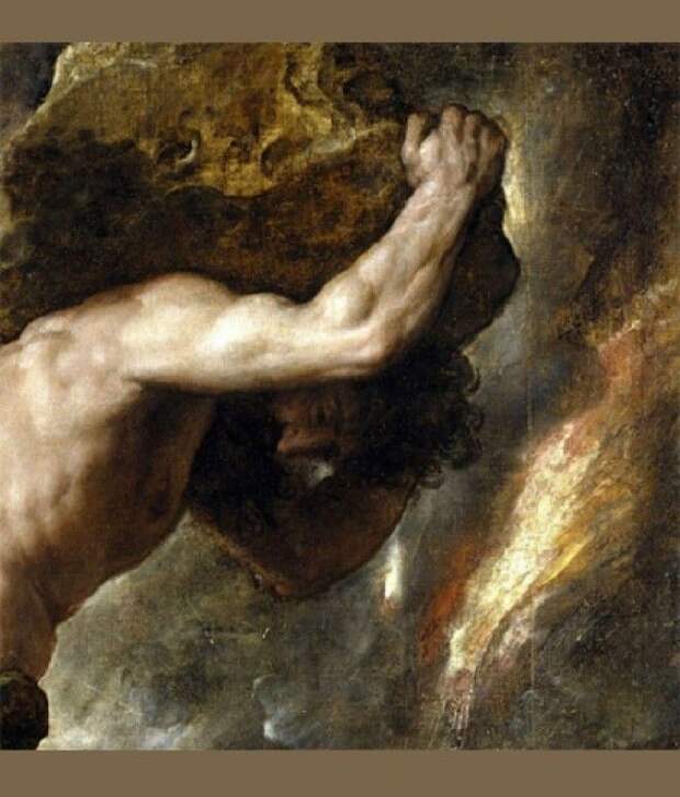 Тициано Вечеллио «Наказание Сизифа». Фрагмент.1547-1549 Тициано Вечеллио Наказание Сизифа Фрагмент15471549